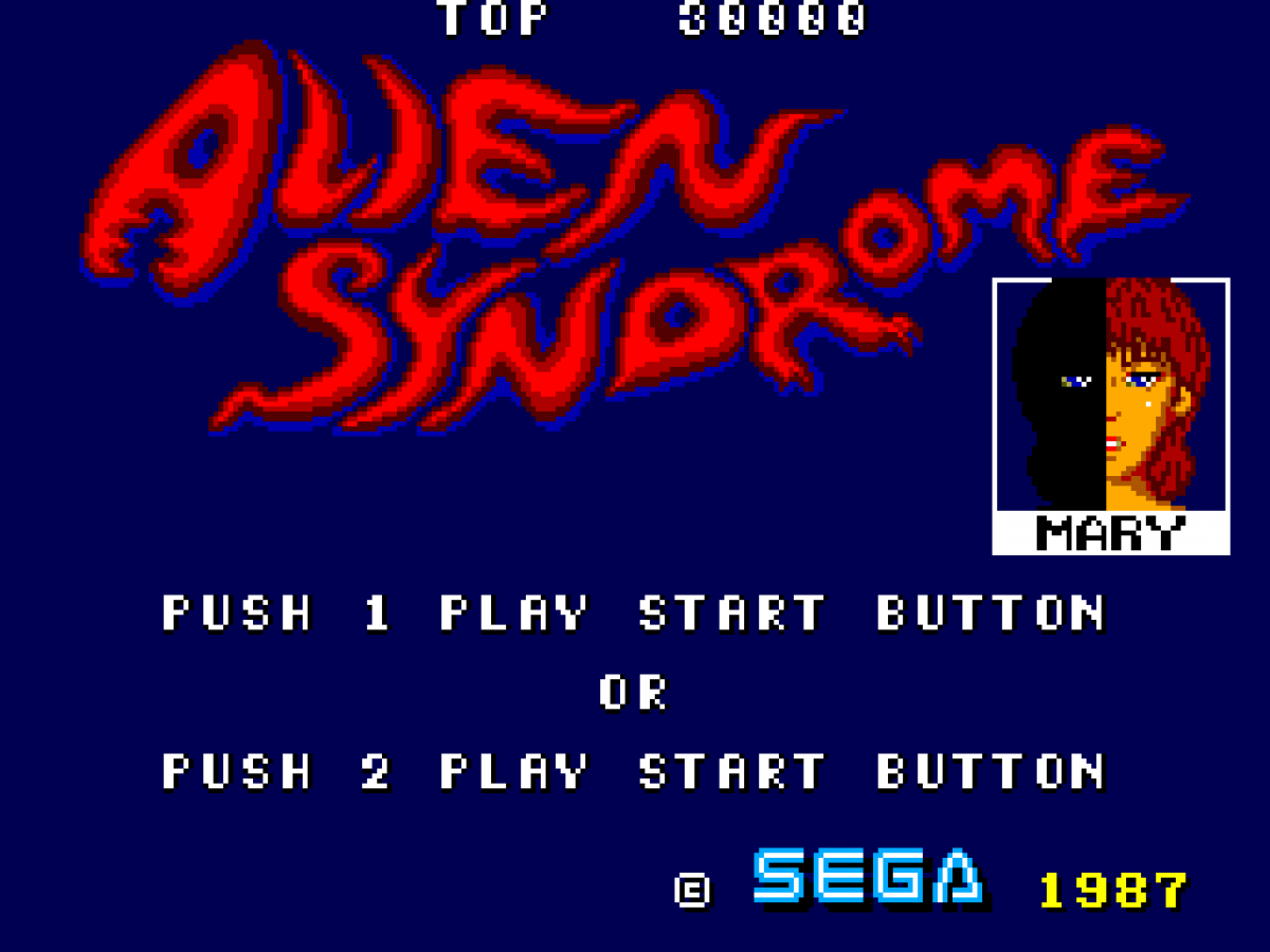 Alien Syndrome Sega Master System SMS for arcade action shooter video game fans featuring alien combat maze exploration rescue missions enemy hordes weapon upgrades power ups challenging stages futuristic environments and fast paced classic Sega Master System gameplay collectible retro gaming appeal gameplay