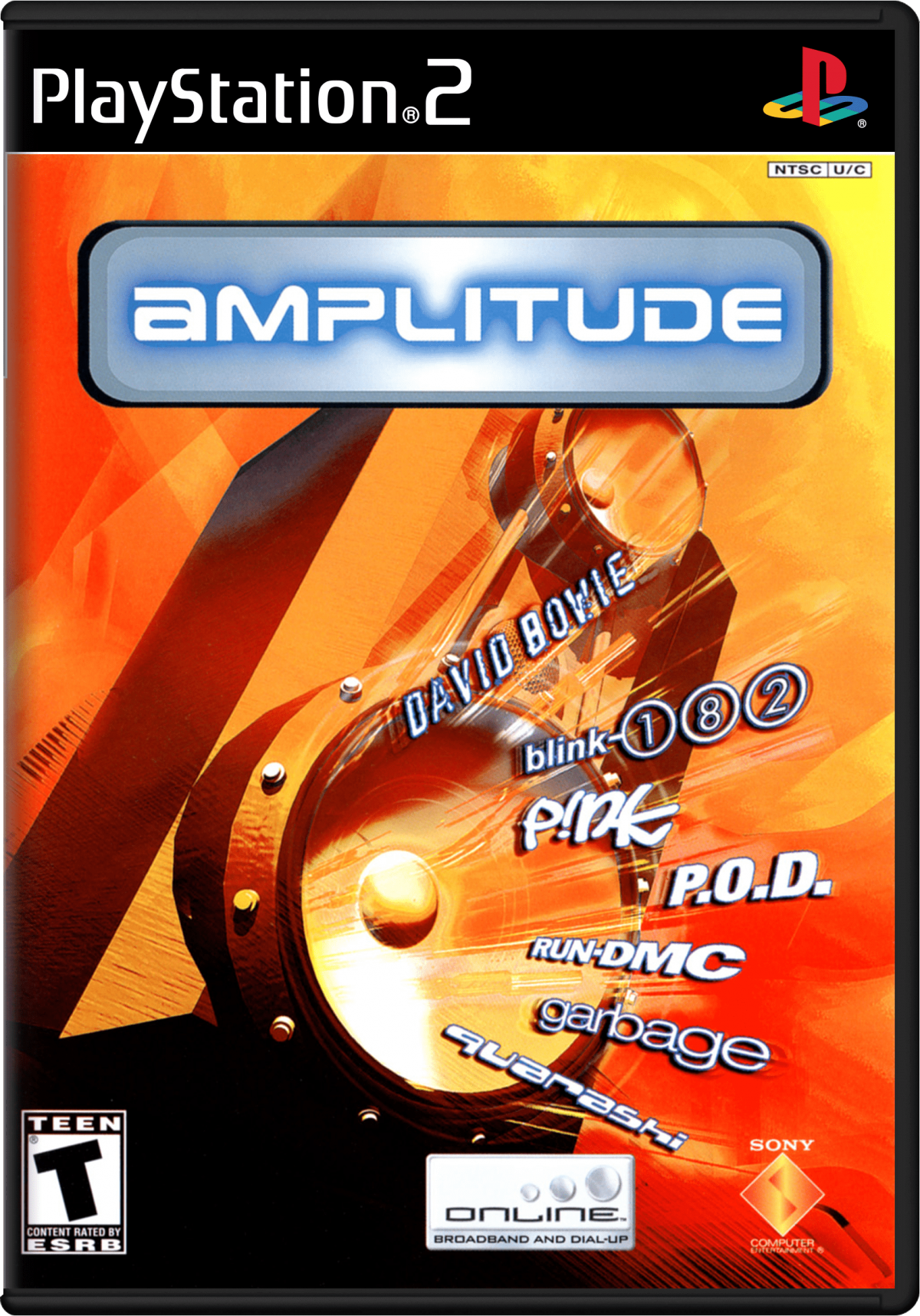Amplitude PS2 music rhythm video game cover art.