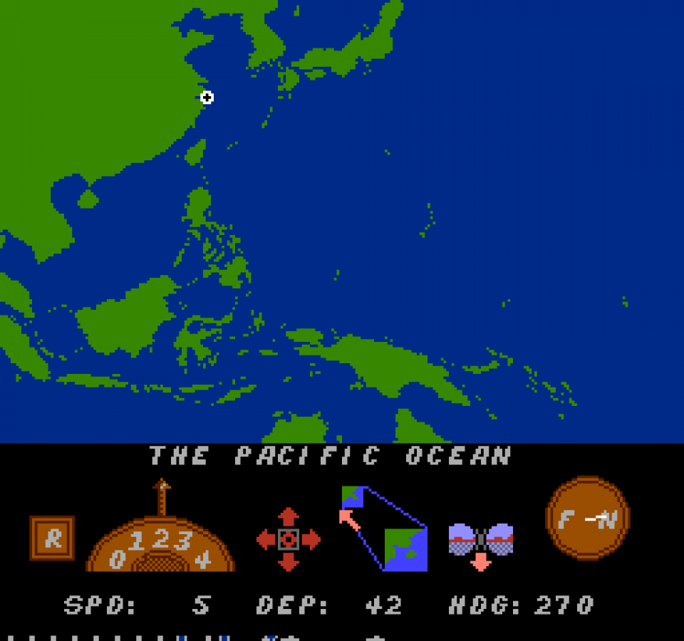 Silent Service gameplay image for Nintendo Entertainment System (NES) retro video game