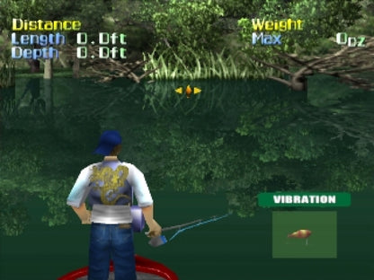Action Bass PlayStation 1 PS1 video game, fishing simulation, tournament-style bass fishing gameplay, classic console title gameplay screenshot