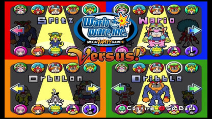 WarioWare Mega Party Games GameCube GC video game, party game, fast-paced microgames, multiplayer, family-friendly, Nintendo GameCube classic gameplay
