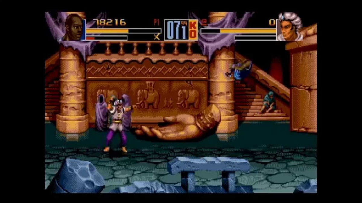 Shaq Fu Sega Genesis GEN for retro video game enthusiasts featuring one on one fighting gameplay iconic Shaquille O'Neal character fast paced martial arts combat fantasy arenas special moves competitive battles and collectible gaming appeal gameplay 