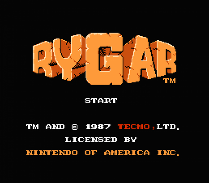 Rygar Nintendo Entertainment System NES for retro video game enthusiasts featuring action adventure platforming gameplay mythical fantasy exploration side scrolling combat legendary weapon upgrades challenging enemies ancient landscapes and collectible gaming appeal gameplay 