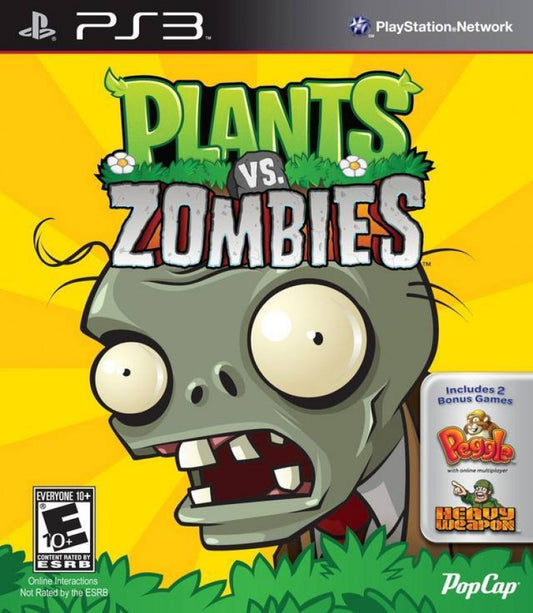 Plants vs. Zombies cover art for PlayStation 3 (PS3) video game