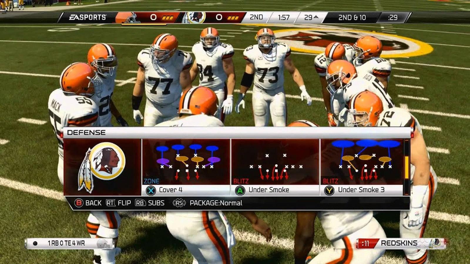 Madden NFL 25 Xbox One video game, American football sports simulation, NFL teams and players, updated gameplay and modes, console title gameplay screenshot