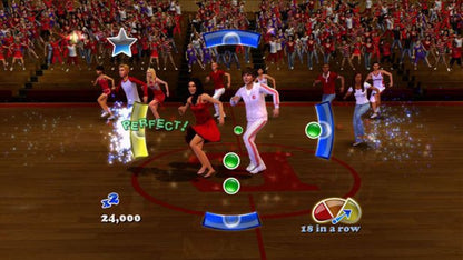 Disney High School Musical 3: Senior Year Dance gameplay for PlayStation 2 (PS2) music rhythm dance video game based on High School Musical 3: Senior Year