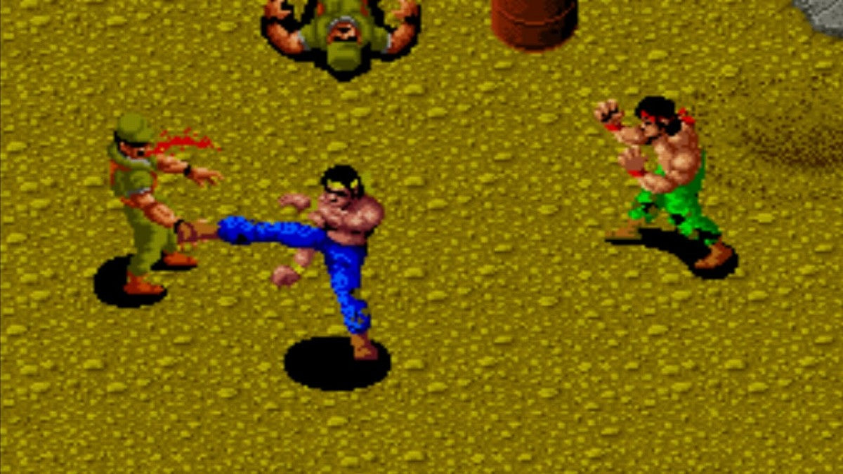 Ikari Warriors III The Rescue for Nintendo Entertainment System side scrolling action game featuring military combat cooperative gameplay weapon upgrades and arcade style missions gameplay  