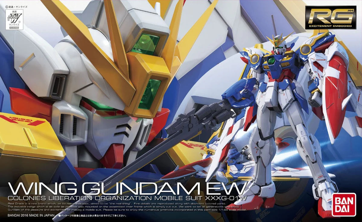 Bandai RG Gundam Model Kit 20 XXXG01W Wing Gundam (EW)