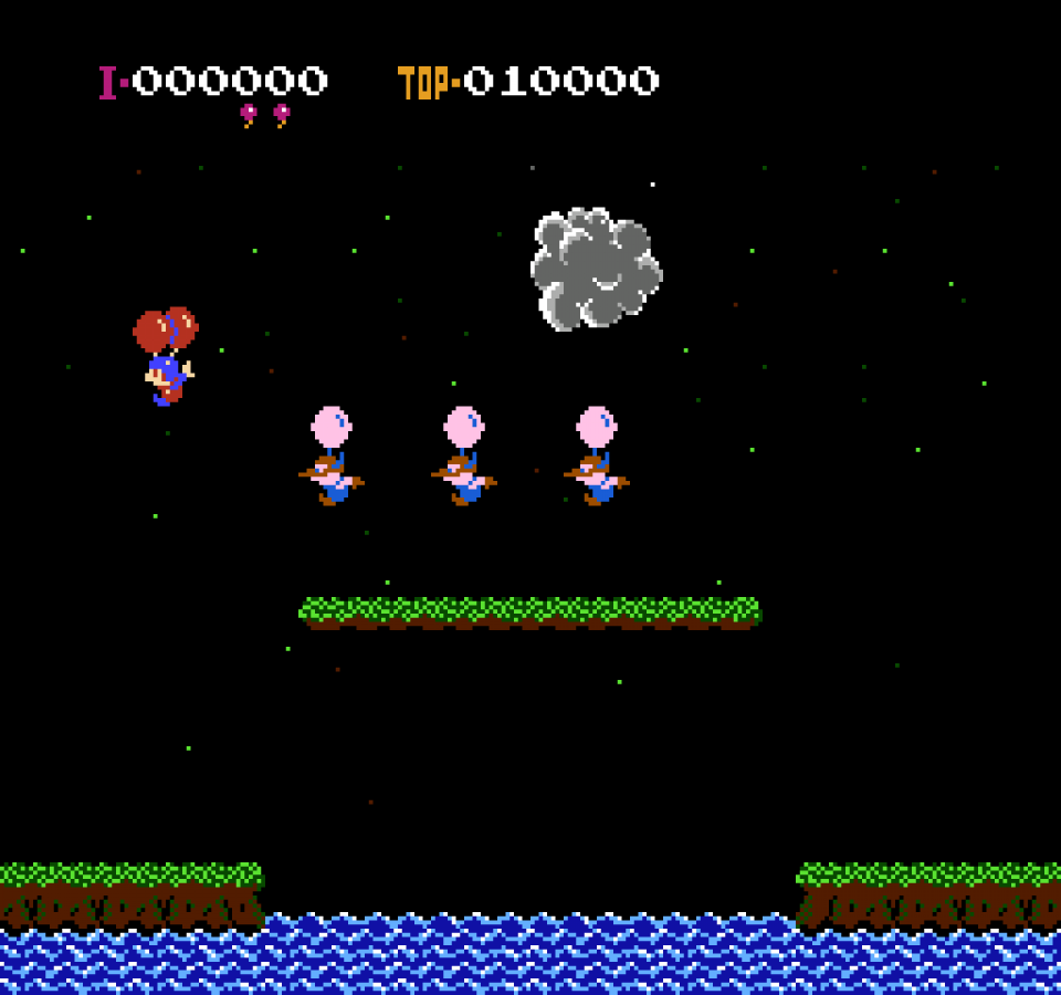 Balloon Fight gameplay image for Nintendo Entertainment System (NES) retro video game
