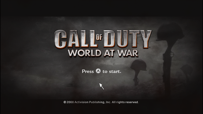 Call of Duty: World at War title screen art for Nintendo Wii (Wii) video game 