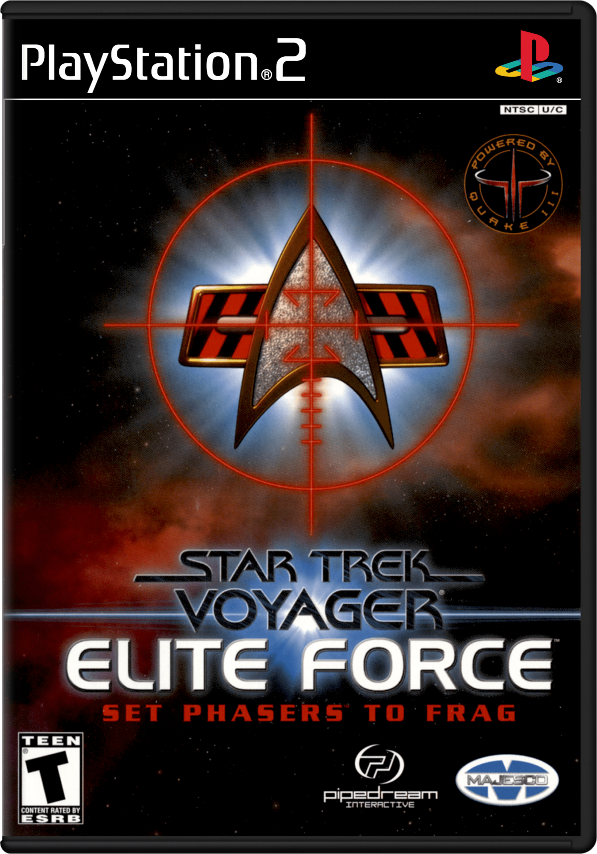 Star Trek Voyager Elite Force PlayStation 2 PS2 retro video game first person shooter cover art (2001)