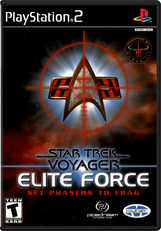 Star Trek Voyager Elite Force PlayStation 2 PS2 retro video game first person shooter cover art (2001)