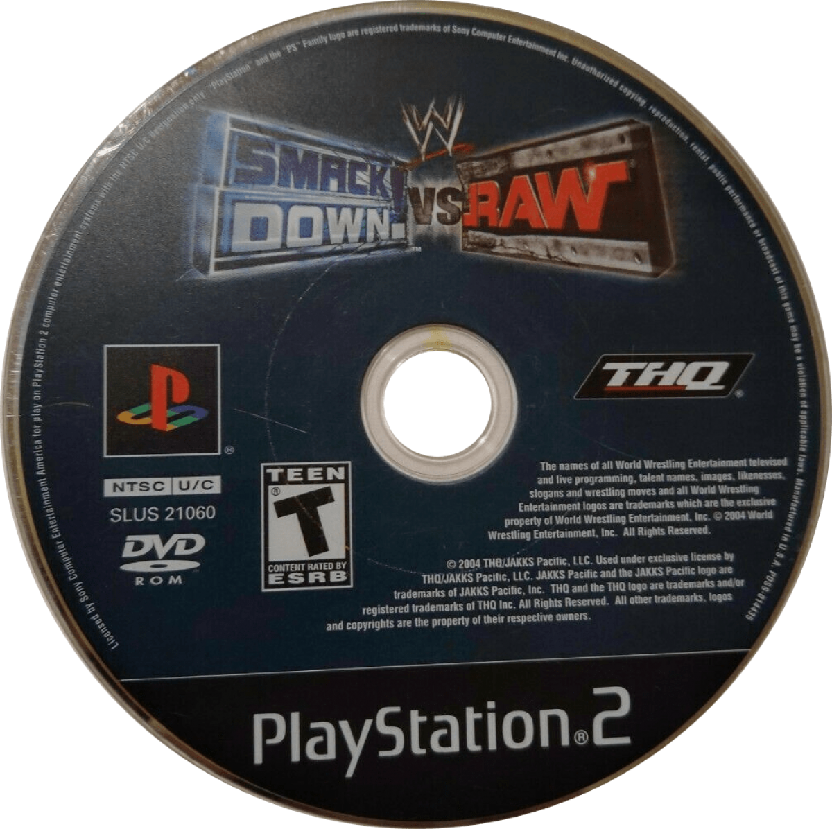 WWE SmackDown vs Raw PlayStation 2 PS2 for wrestling video game fans featuring WWE Superstars intense ring action season mode championship matches create a wrestler multiplayer battles authentic arenas signature moves and collectible gaming appeal game disc