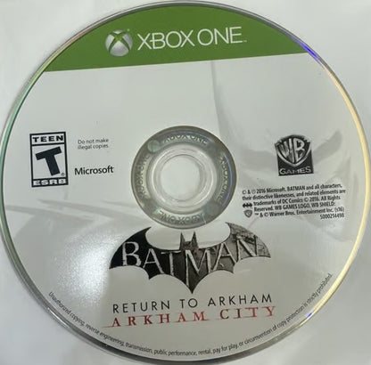 Batman: Return to Arkham Xbox One disc – remastered action-adventure game featuring Batman