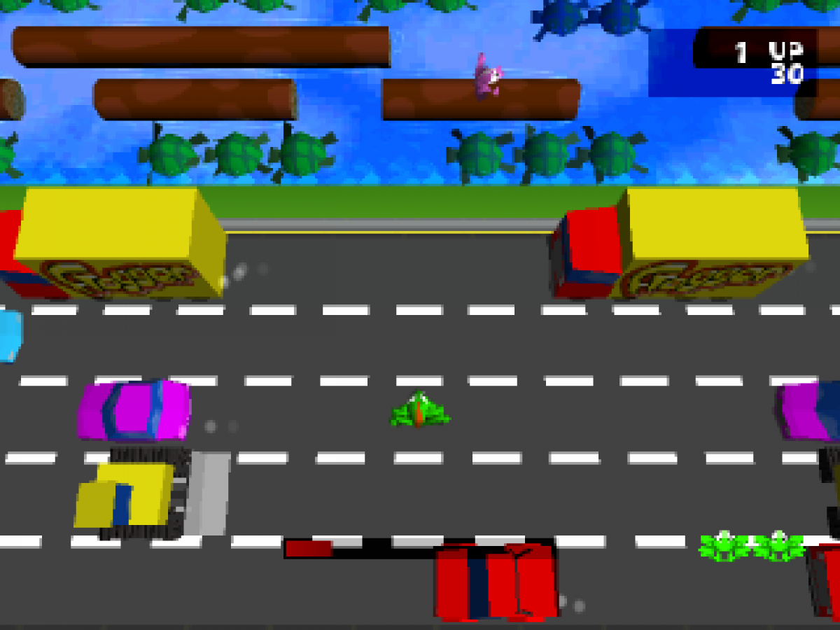 Frogger Greatest Hits release for the PlayStation featuring arcade style action gameplay with classic frog crossing mechanics dodging traffic and hazards across roads rivers and obstacle filled levels in a modern 3D presentation gameplay  