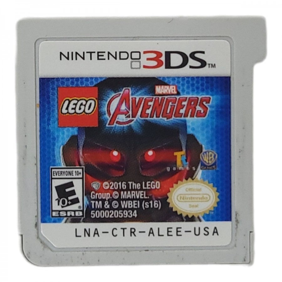 LEGO Marvel's Avengers Nintendo 3DS video game featuring action adventure gameplay Marvel superhero characters LEGO style environments puzzle solving combat challenges character abilities and classic Nintendo 3DS gameplay retro video game collection collectible gaming appeal cartridge