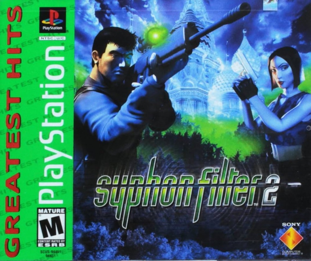 Syphon Filter 2 [Greatest Hits] cover art for PlayStation 1 (PS1) stealth action shooter video game