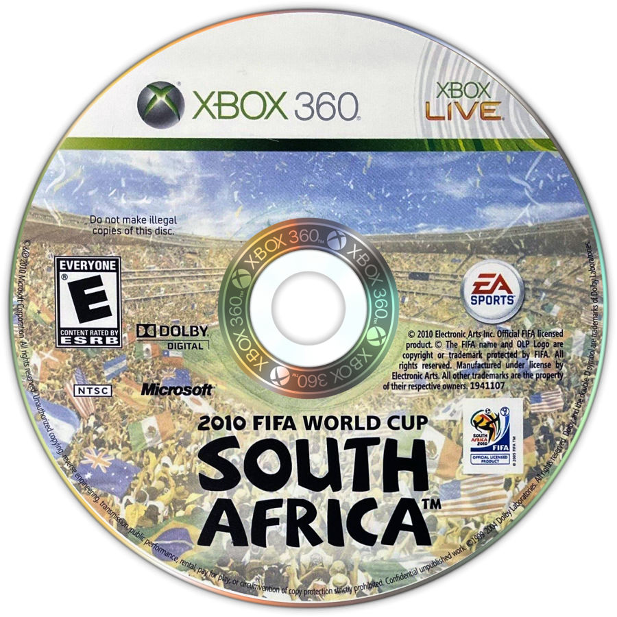 2010 FIFA World Cup South Africa for Xbox 360 EA Sports soccer football game official FIFA tournament teams national squads sports simulation multiplayer mode disc