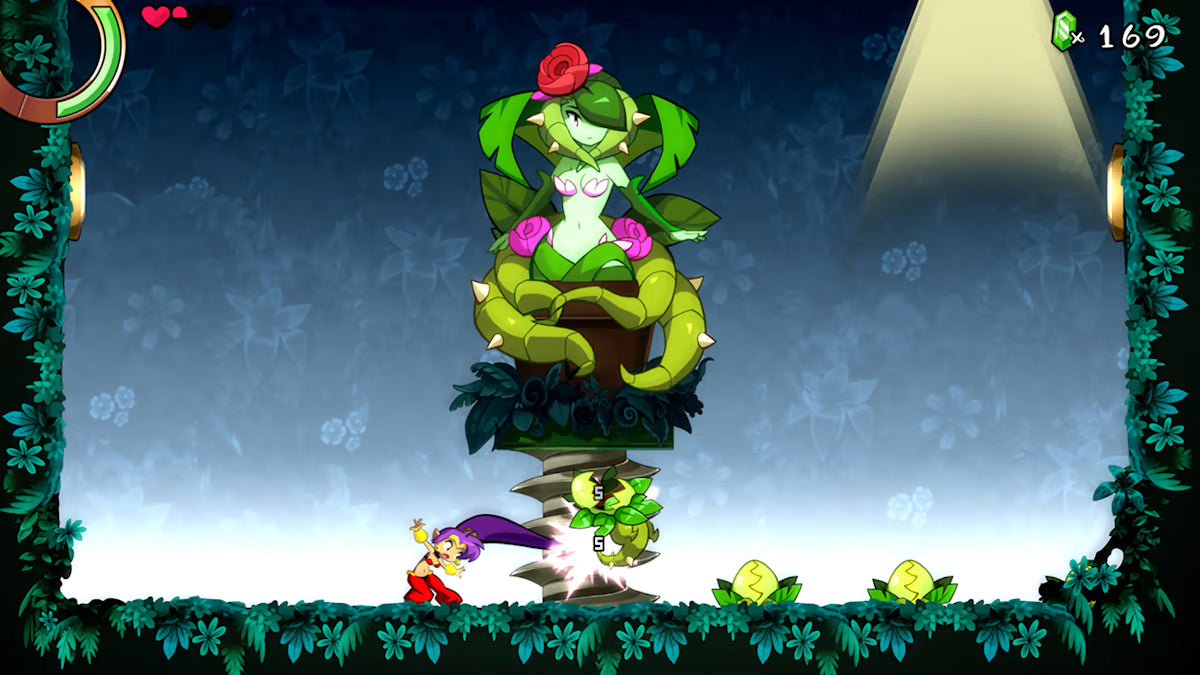 Shantae and the Seven Sirens Nintendo Switch game featuring vibrant platforming, magic abilities, and Metroidvania-style adventure gameplay screenshot