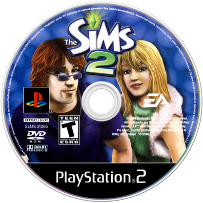 The Sims 2 PS2 PlayStation 2 life simulation game sandbox gameplay character creation social simulation open ended gameplay retro video game disc