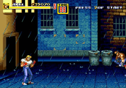 Streets of Rage 2 cartridge for the Sega Genesis not for resale variant featuring 16 bit side scrolling beat em up gameplay with cooperative multiplayer iconic soundtrack and intense street fighting action gameplay