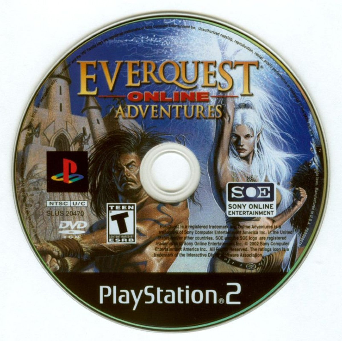 EverQuest Online Adventures disc art for PlayStation 2 (PS2) video game