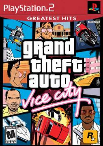Grand Theft Auto Vice City Greatest Hits cover art for PlayStation 2 (PS2) video game