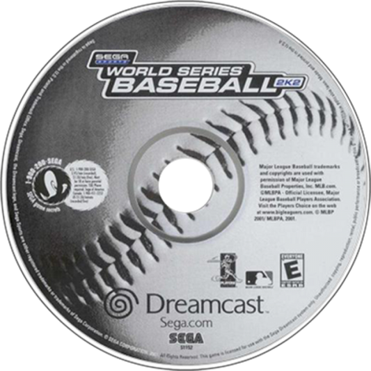 World Series Baseball 2K2 disc art for Sega Dreamcast (DC) video game