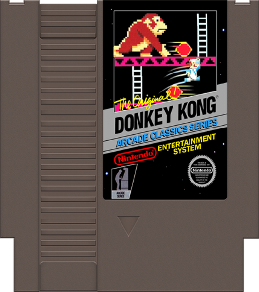 Donkey Kong [5 Screw] cartridge for Nintendo Entertainment System (NES) retro video game