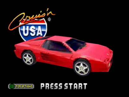 Cruisn USA title screen for Nintendo 64 N64 video game