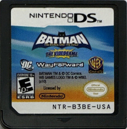 Batman The Brave and the Bold Nintendo DS DS for action platforming video game fans featuring Batman and DC Comics superheroes side scrolling combat Gotham City environments villain battles gadget abilities puzzle solving cooperative style gameplay and colorful comic book inspired adventure collectible gaming appeal game cartridge