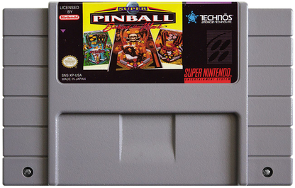 Super Pinball Behind the Mask cartridge for Super Nintendo Entertainment System SNES retro video game