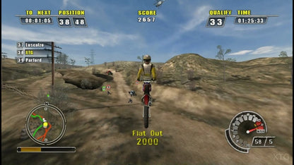 ATV Offroad Fury 4 for PlayStation 2 off road racing video game featuring expansive open environments licensed ATVs stunt challenges competitive multiplayer modes and fast paced extreme sports racing experience gameply