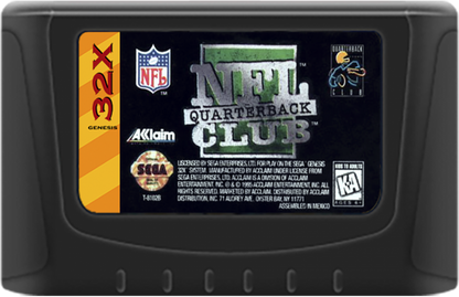 NFL Quarterback Club Sega 32X video game, football sports simulation, classic NFL gameplay, retro Sega console title cartridge