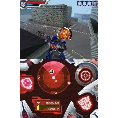 Transformers War for Cybertron Autobots Nintendo DS video game, action shooter, Transformers franchise gameplay, handheld console title gameplay screenshot