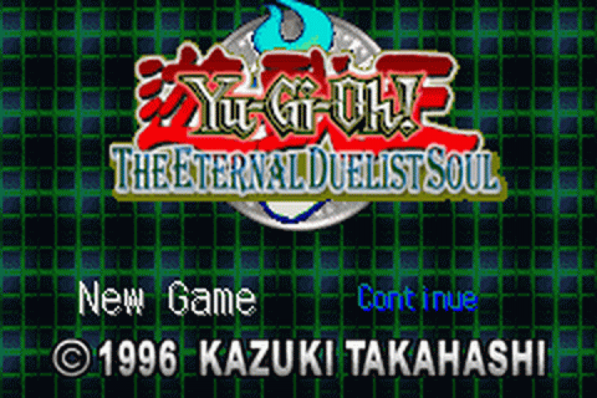 Yu-Gi-Oh!: Eternal Duelist Soul start menu for Game Boy Advance (GBA) video game