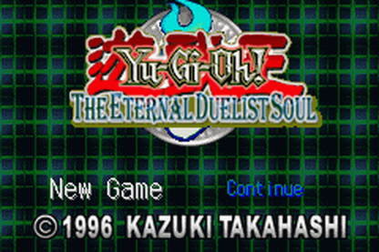 Yu-Gi-Oh!: Eternal Duelist Soul start menu for Game Boy Advance (GBA) video game