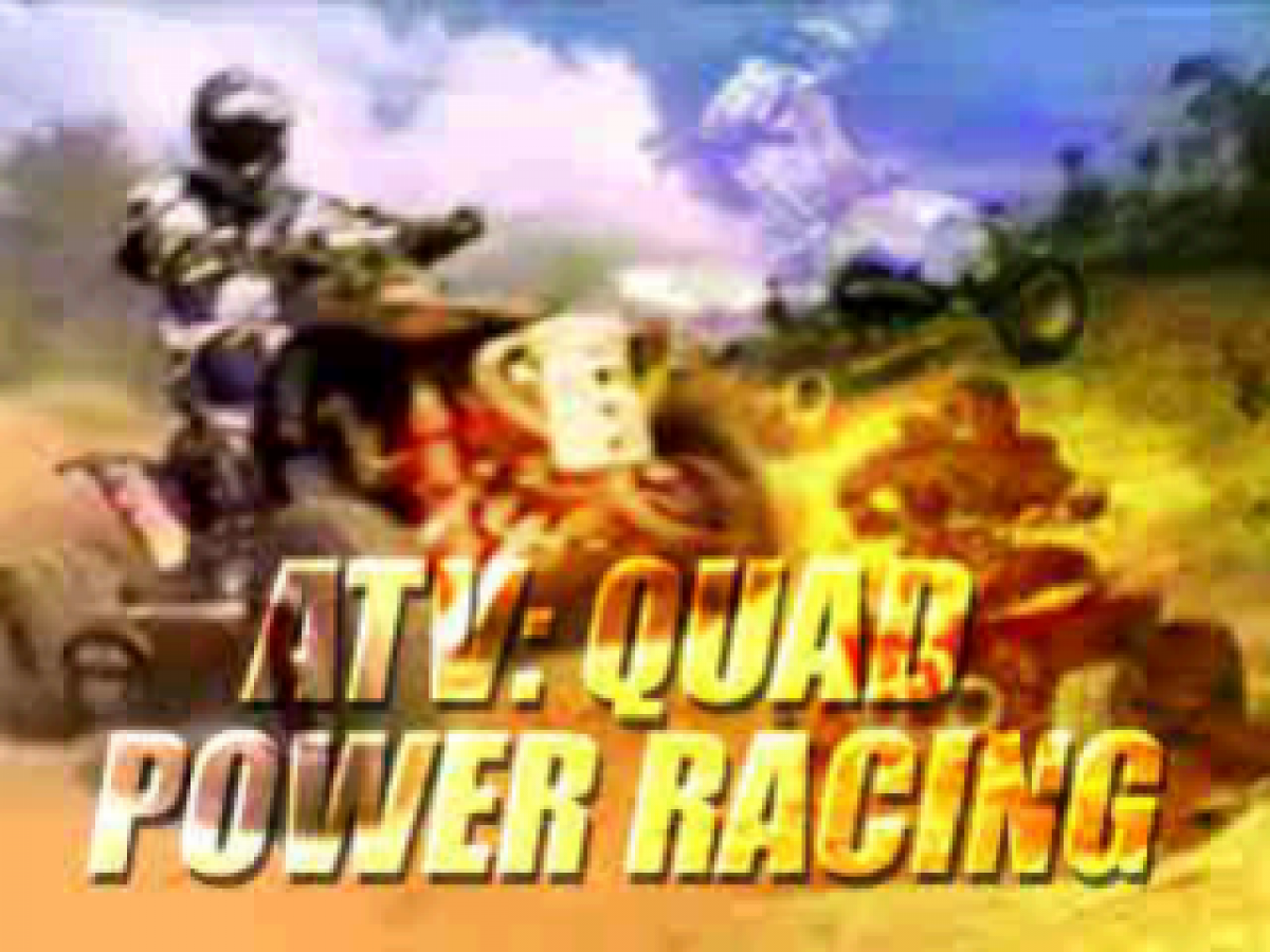 ATV Quad Power Racing retro PlayStation 1 video game featuring ATV racing gameplay, off road competition, arcade style motocross action and classic PS1 entertainment - title screen