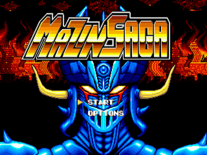 Mazin Saga: Mutant Fighter title screen for Sega Genesis (GEN) video game