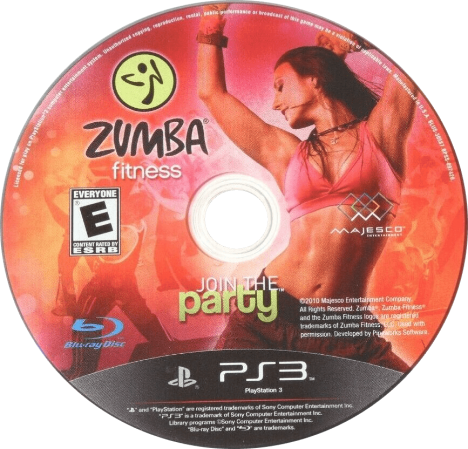 Zumba Fitness: Join the Party PS3 dance fitness video game disc