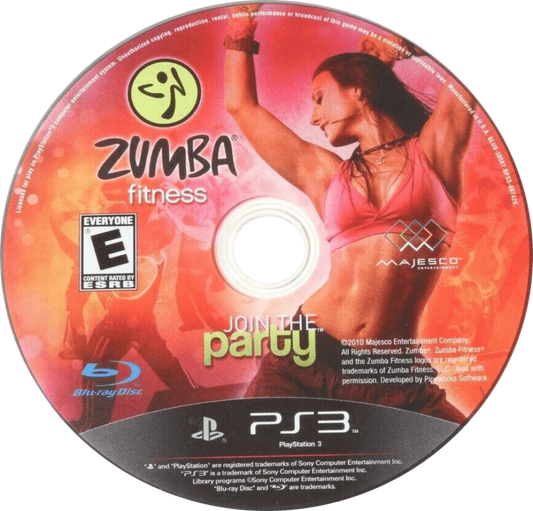 Zumba Fitness: Join the Party PS3 dance fitness video game disc
