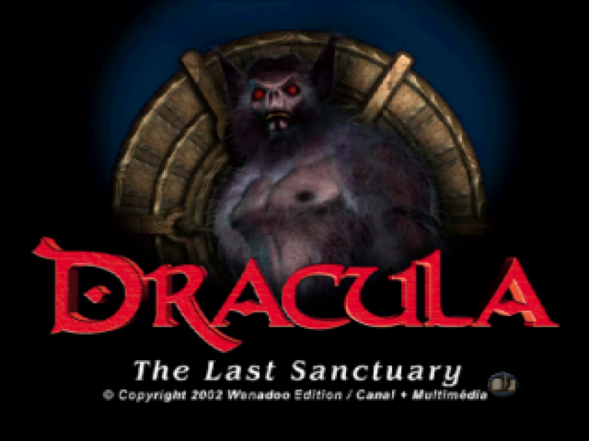 Dracula: The Last Sanctuary retro horror adventure puzzle game for PlayStation 1 (PS1) title screen
