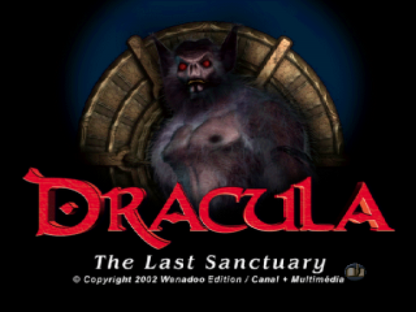 Dracula: The Last Sanctuary retro horror adventure puzzle game for PlayStation 1 (PS1) title screen