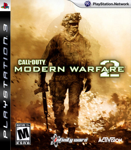 Call of Duty Modern Warfare 2 retro PlayStation 3 video game Call of Duty military first person shooter online multiplayer tactical combat cinematic campaign console title PlayStation 3 release cover art