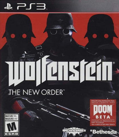 Wolfenstein: The New Order cover art for PlayStation 3 (PS3) video game