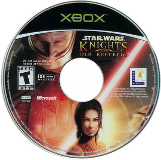 Star Wars: Knights of the Old Republic – Xbox (XBOX) disc for video game for XBOX