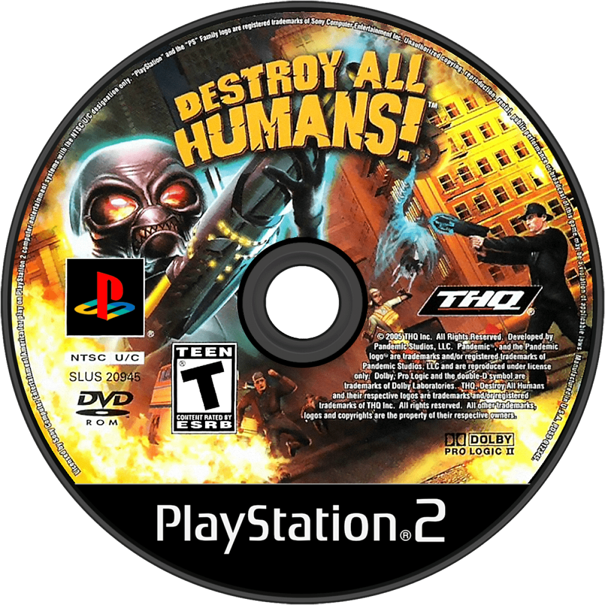 Destroy All Humans PlayStation 2 retro video game action adventure disc (2005)