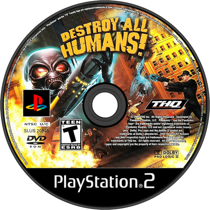 Destroy All Humans PlayStation 2 retro video game action adventure disc (2005)