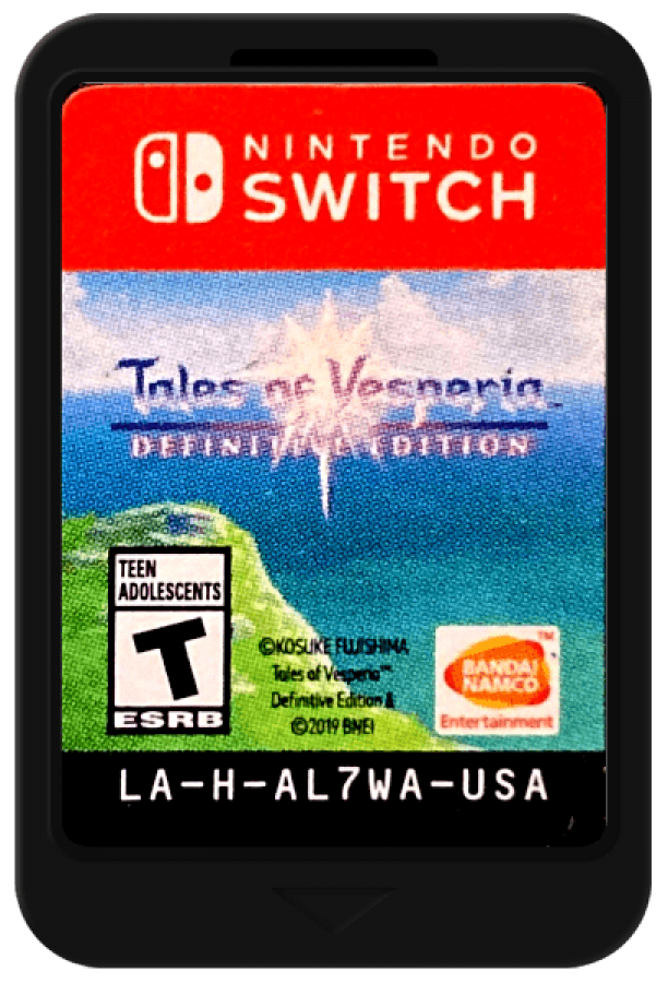 Tales of Vesperia: Definitive Edition video game cartridge art for Nintendo Switch (NS) video game