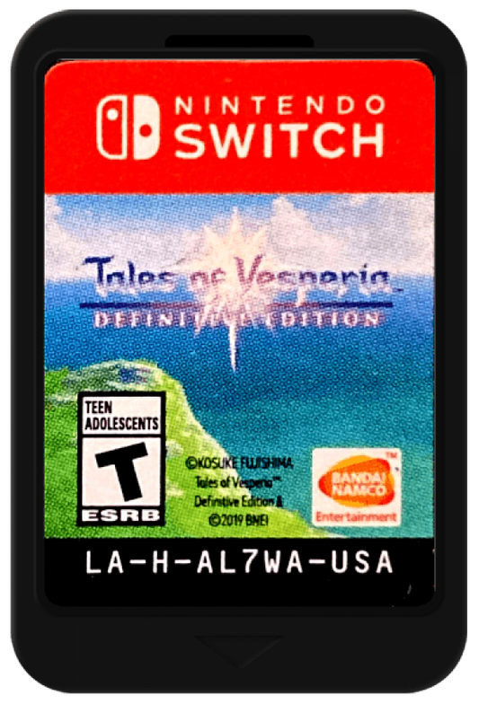 Tales of Vesperia: Definitive Edition video game cartridge art for Nintendo Switch (NS) video game